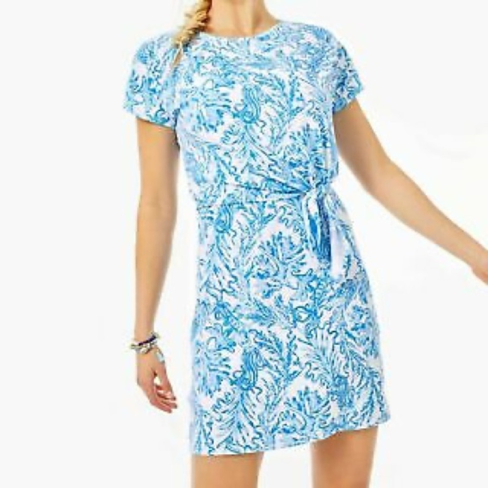 Lilly Pulitzer Inka Dress print: Aqua Lounge size XL